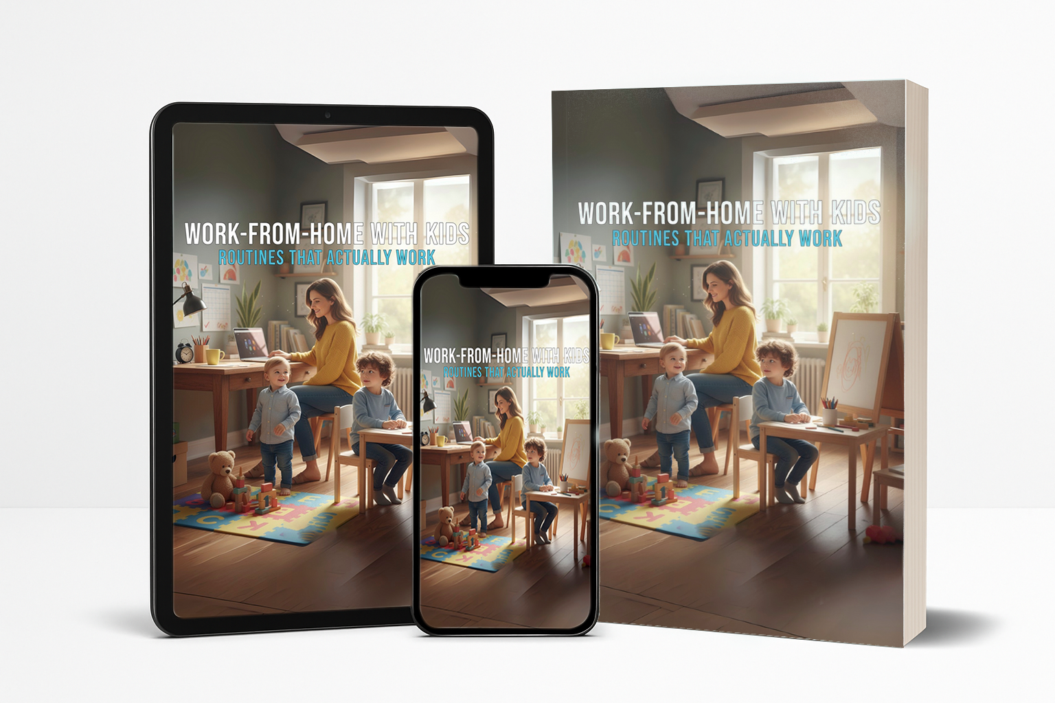 Work-From-Home with Kids Ebook Mockup